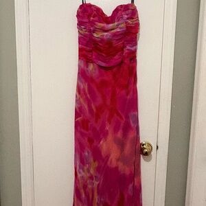 a.b.s by allen schwartz strapless bodycon dress